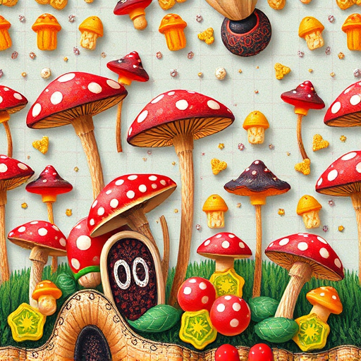 Artistic Magic Mushroom Gummies Patterns