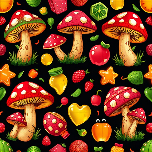 Artistic Magic Mushroom Gummies Patterns