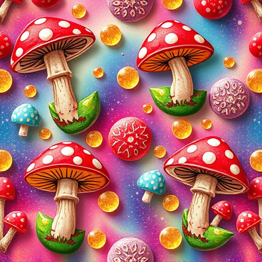 Artistic Magic Mushroom Gummies Patterns