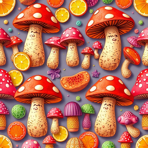 Artistic Magic Mushroom Gummies Patterns
