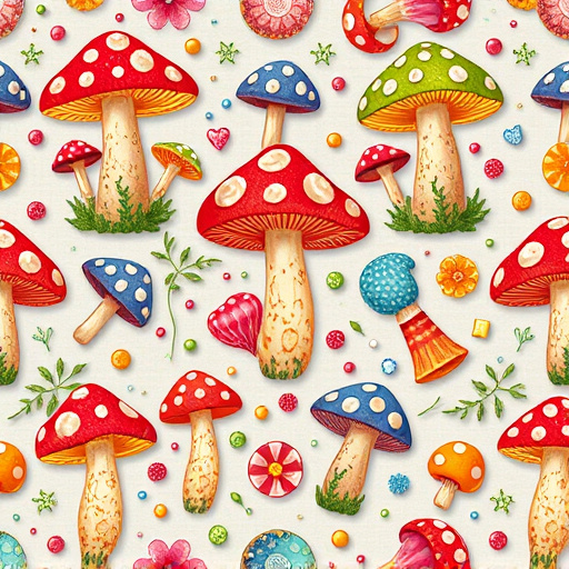 Artistic Magic Mushroom Gummies Patterns
