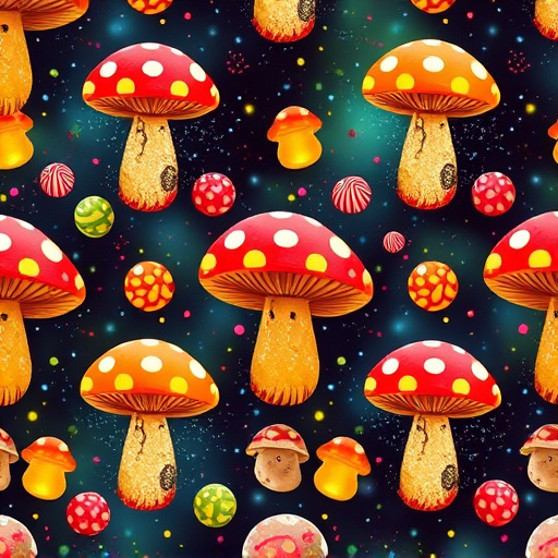 Artistic Magic Mushroom Gummies Patterns