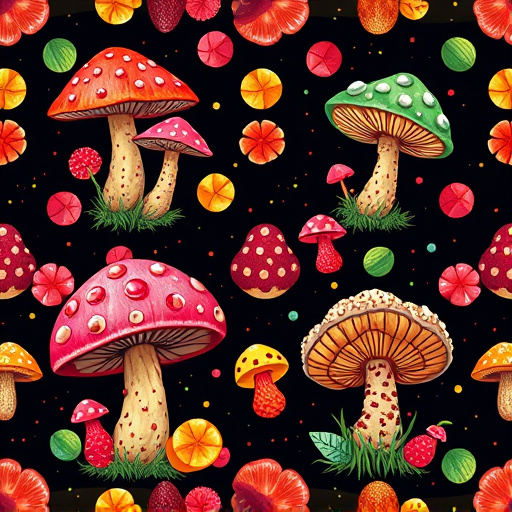 Artistic Magic Mushroom Gummies Patterns
