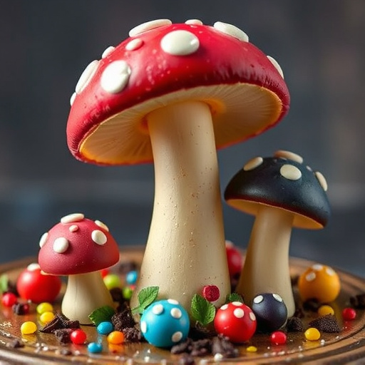 Colorful Magic Mushroom Chocolates