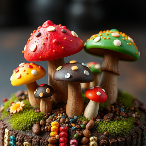 Colorful Magic Mushroom Chocolates