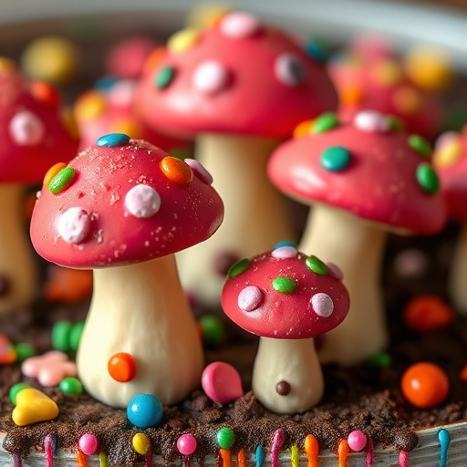 Colorful Magic Mushroom Chocolates