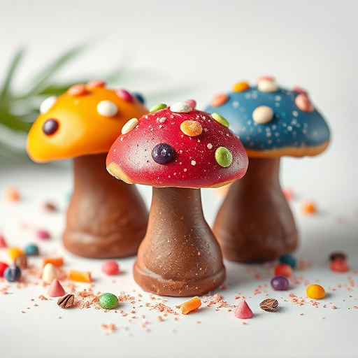 Colorful Magic Mushroom Chocolates