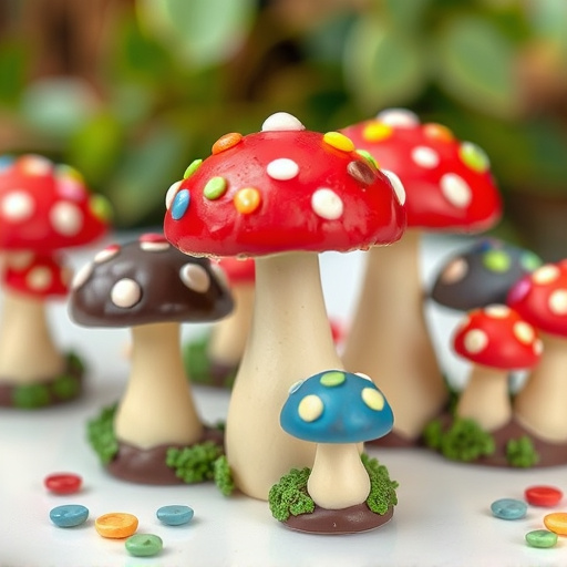 Colorful Magic Mushroom Chocolates
