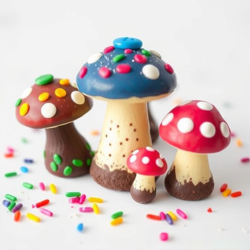 Colorful Magic Mushroom Chocolates