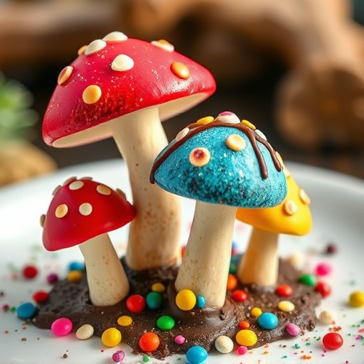 Colorful Magic Mushroom Chocolates