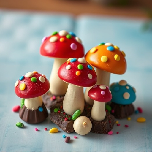 Colorful Magic Mushroom Chocolates