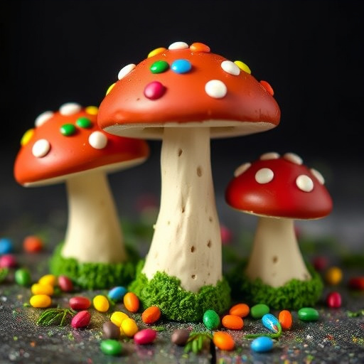 Colorful Magic Mushroom Chocolates