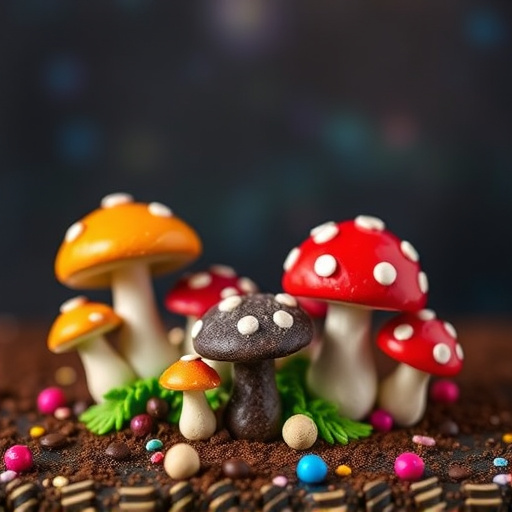 Colorful Magic Mushroom Chocolates