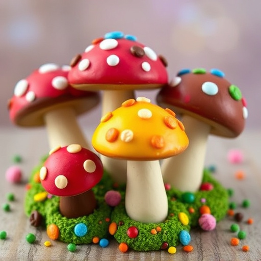Colorful Magic Mushroom Chocolates
