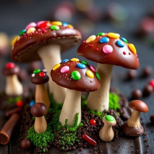 Colorful Magic Mushroom Chocolates