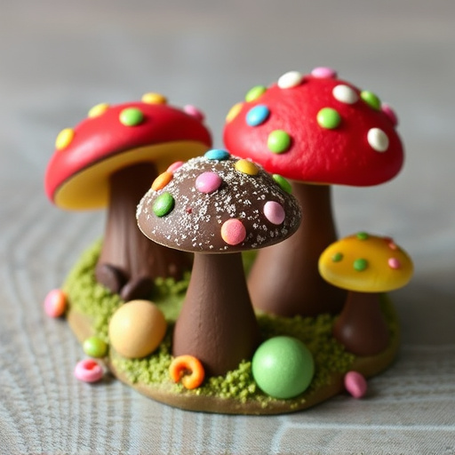 Colorful Magic Mushroom Chocolates