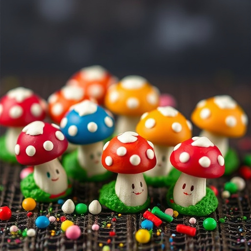 Colorful Magic Mushroom Chocolates