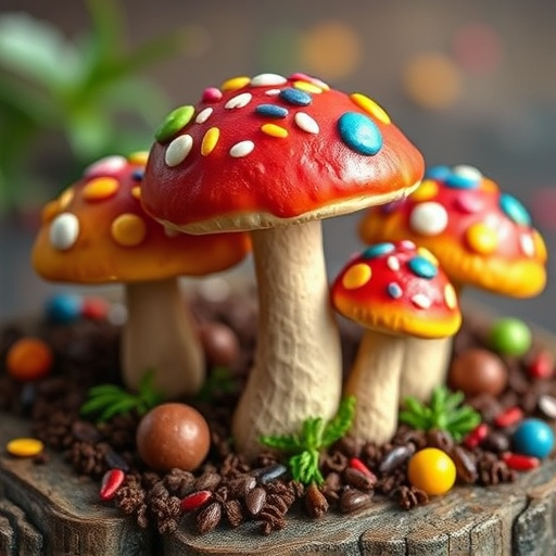 Colorful Magic Mushroom Chocolates