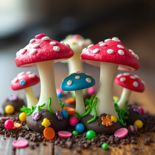 Colorful Magic Mushroom Chocolates