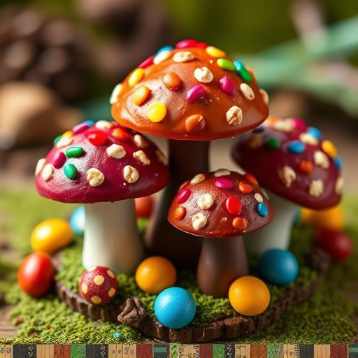 Colorful Magic Mushroom Chocolates