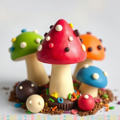 Colorful Magic Mushroom Chocolates