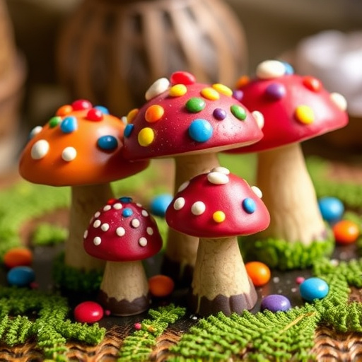 Colorful Magic Mushroom Chocolates