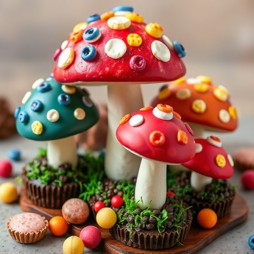 Colorful Magic Mushroom Chocolates