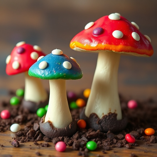 Colorful Magic Mushroom Chocolates