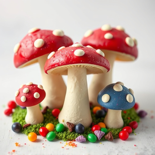 Colorful Magic Mushroom Chocolates
