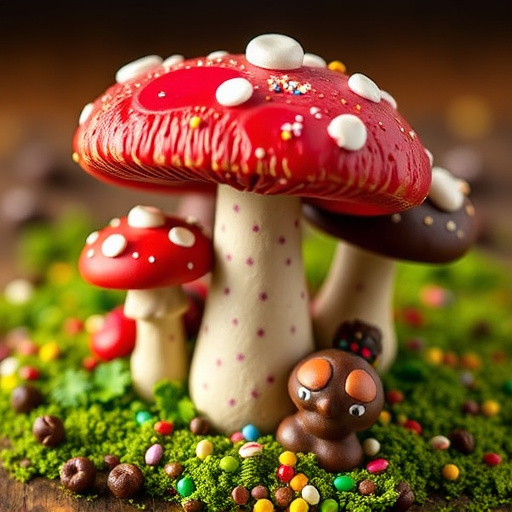 Colorful Magic Mushroom Chocolates
