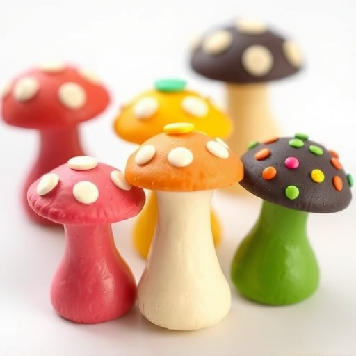 Colorful Magic Mushroom Chocolates
