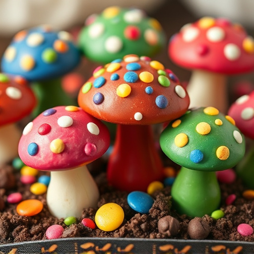 Colorful Magic Mushroom Chocolates