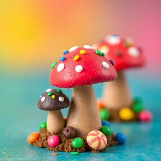 Colorful Magic Mushroom Chocolates