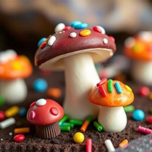 Colorful Magic Mushroom Chocolates