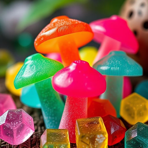 Colorful Magic Mushroom Gummies