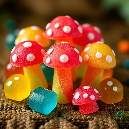 Colorful Magic Mushroom Gummies