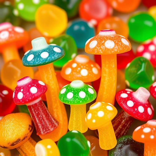 Colorful Magic Mushroom Gummies