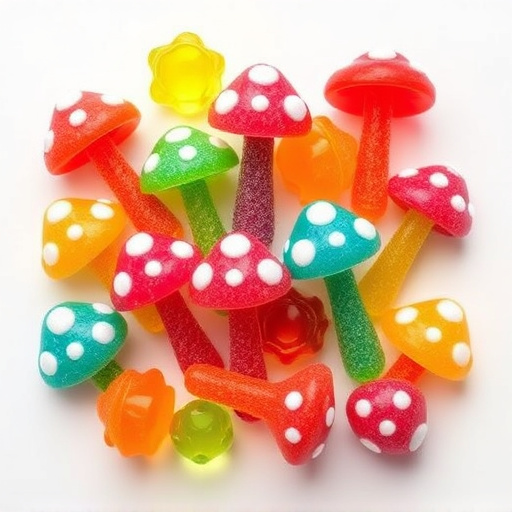 Colorful Magic Mushroom Gummies