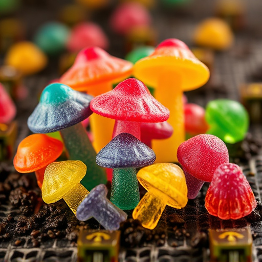 Colorful Magic Mushroom Gummies