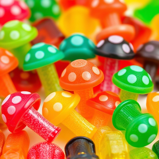 Colorful Magic Mushroom Gummies