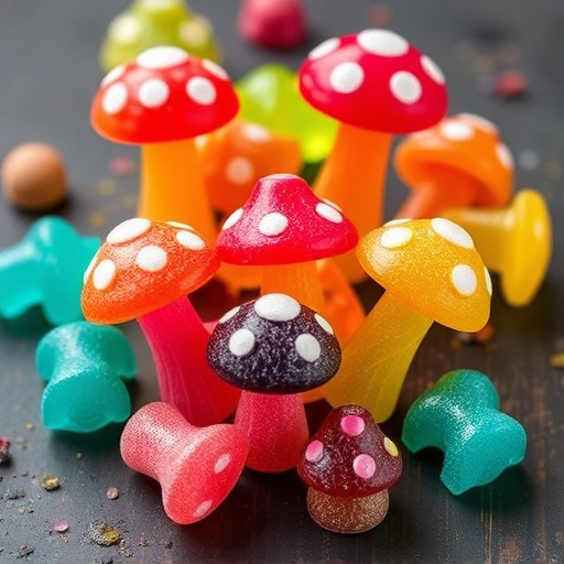 Colorful Magic Mushroom Gummies
