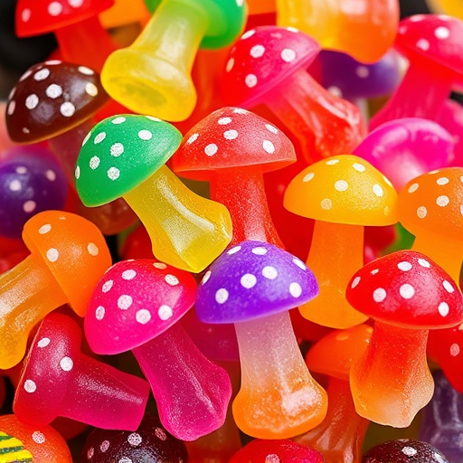 Colorful Magic Mushroom Gummies