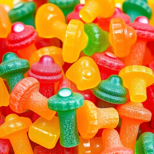 Colorful Magic Mushroom Gummies