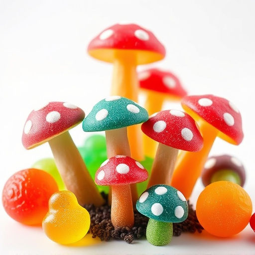 Colorful Magic Mushroom Gummies