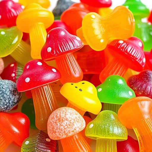 Colorful Magic Mushroom Gummies