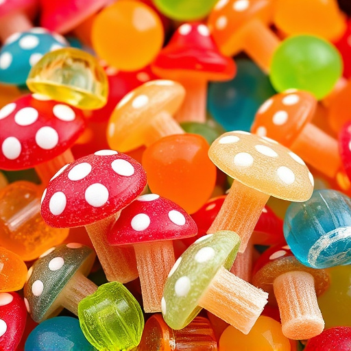 Colorful Magic Mushroom Gummies