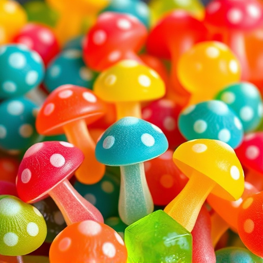 Colorful Magic Mushroom Gummies
