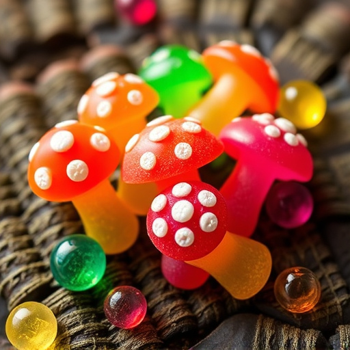 Colorful Magic Mushroom Gummies