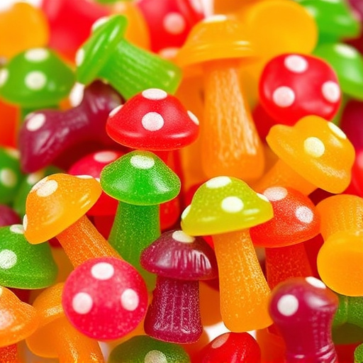 Colorful Magic Mushroom Gummies
