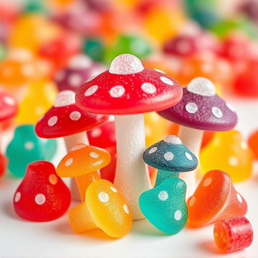 Colorful Magic Mushroom Gummies